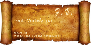 Font Verbéna névjegykártya