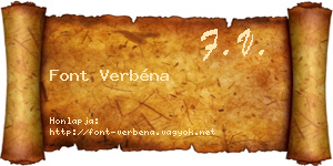 Font Verbéna névjegykártya
