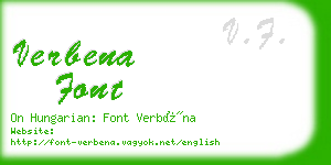 verbena font business card